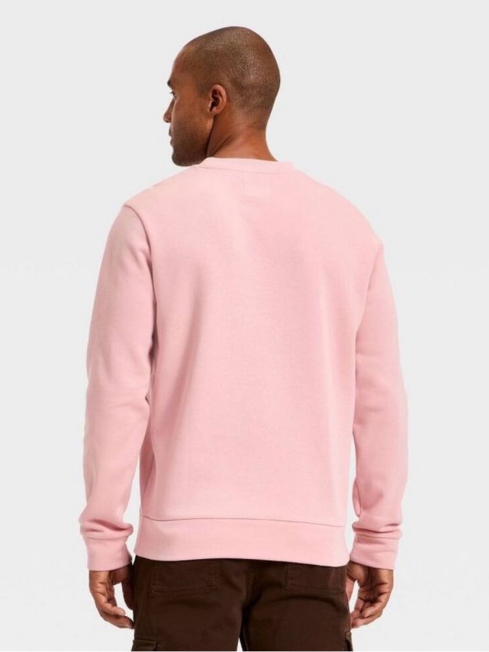 Goodfellow Men's Crewneck Sweatshirt - Pink - Picture 2 of 4